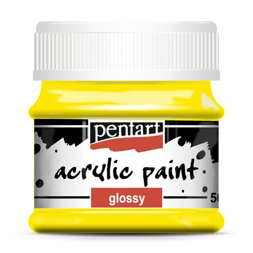 Akrylová barva lesklá PENTART 50 ml ŽLUTÁ