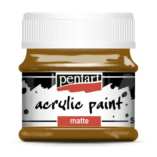 Akrylová barva matná PENTART 50 ml SVĚTLÁ HNĚDÁ
