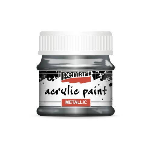 Akrylová barva metalická PENTART 50 ml ROKOKO STŘÍBRNÁ