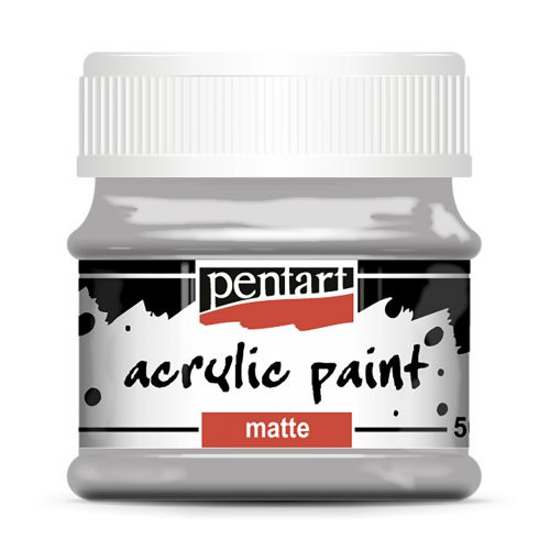 Akrylová barva matná PENTART 50 ml ŠEDÁ