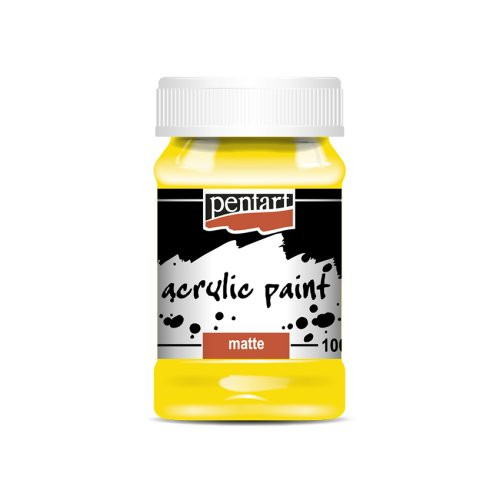 Akrylová barva matná PENTART 100 ml ŽLUTÁ