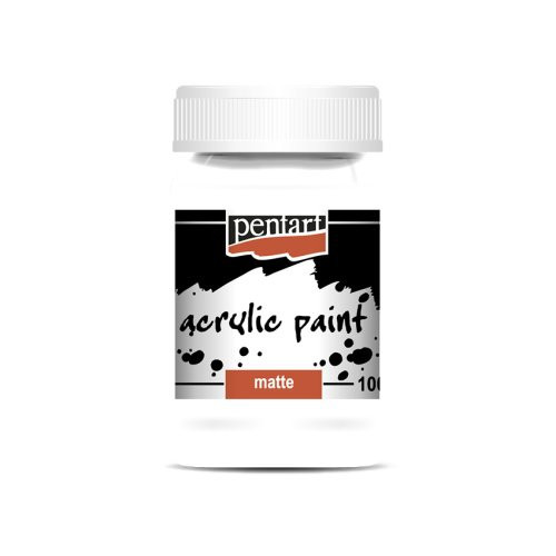Akrylová barva matná PENTART 100 ml BÍLÁ