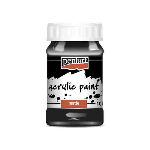 Akrylová barva matná PENTART 100 ml ČERNÁ