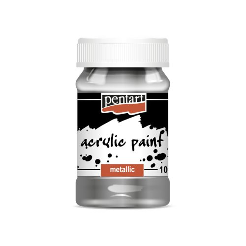 Akrylová barva metalická PENTART 100 ml STŘÍBRNÁ