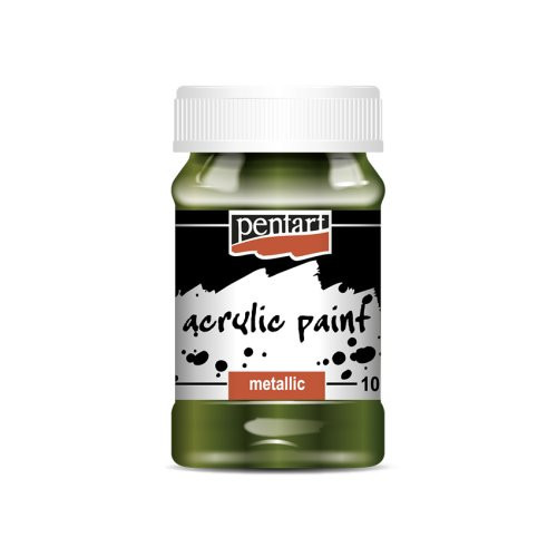 Akrylová barva metalická PENTART 100 ml ZELENÁ