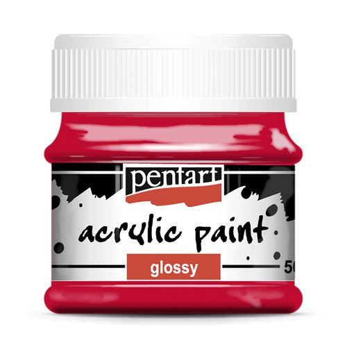 Akrylová barva lesklá PENTART 50 ml ČERVENÁ