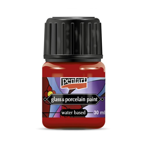 Barva na sklo a porcelán PENTART 30 ml ČERVENÁ