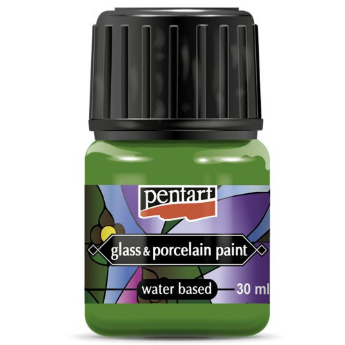 Barva na sklo a porcelán PENTART 30 ml JABLKOVÁ ZELENÁ