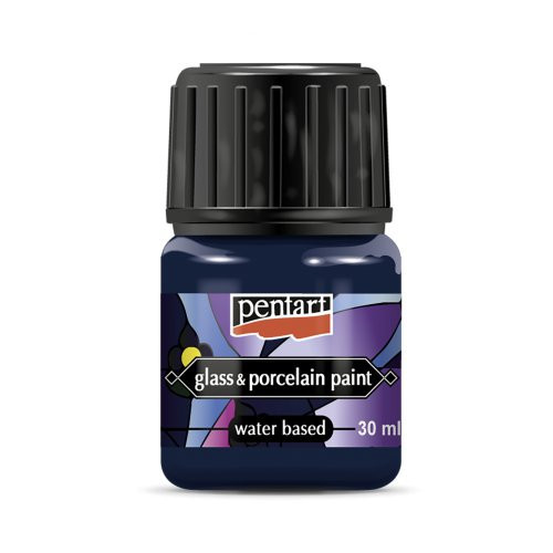 Barva na sklo a porcelán PENTART 30 ml MODRÁ