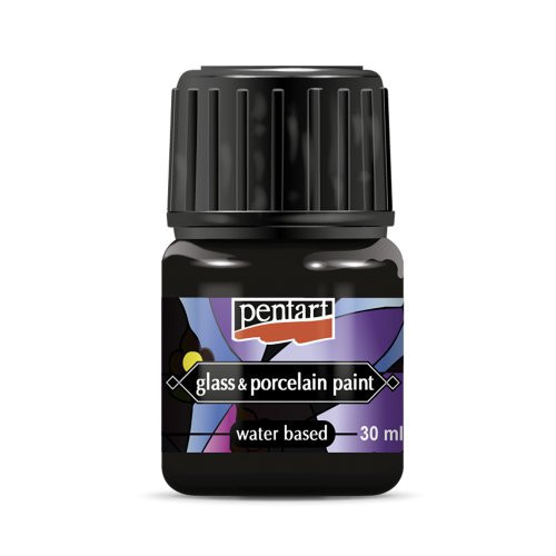Barva na sklo a porcelán PENTART 30 ml ČERNÁ