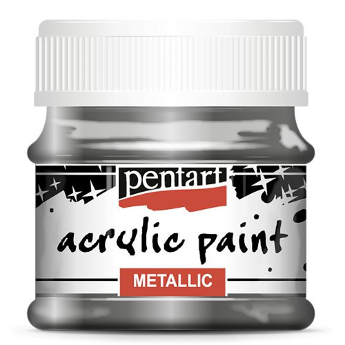 Akrylová barva metalická PENTART 50 ml GRAFITOVÁ