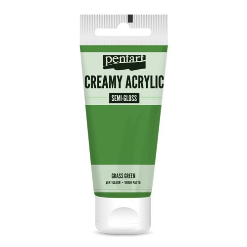 Krémová akrylová barva pololesklá PENTART 60 ml TRÁVOVÁ ZELENÁ