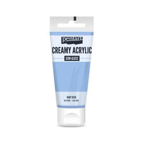 Krémová akrylová barva pololesklá PENTART 60 ml BABY MODRÁ