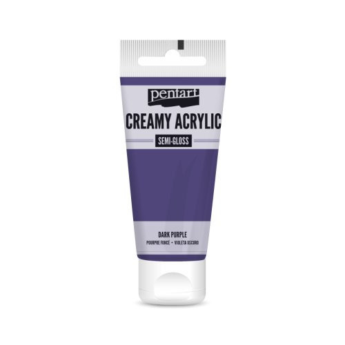 Krémová akrylová barva pololesklá PENTART 60 ml TMAVÁ PURPUROVÁ