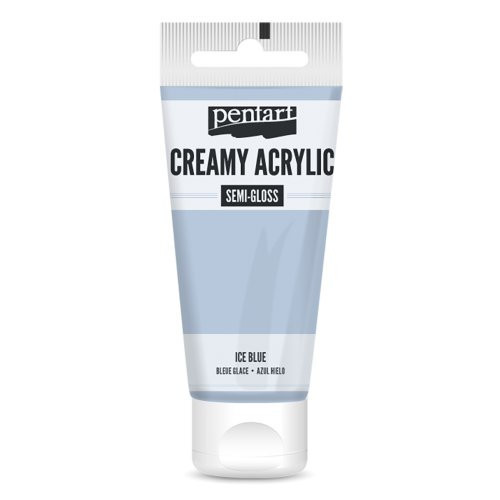 Krémová akrylová barva pololesklá PENTART 60 ml LEDOVÁ MODRÁ