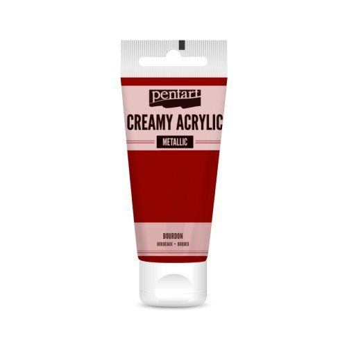 Krémová akrylová barva metalická PENTART 60 ml BOURDON