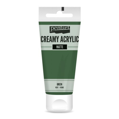 Krémová akrylová barva matná PENTART 60 ml ZELENÁ