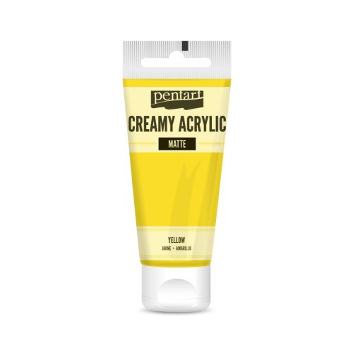 Krémová akrylová barva matná PENTART 60 ml ŽLUTÁ
