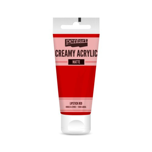 Krémová akrylová barva matná PENTART 60 ml ČERVENÁ RTĚNKA