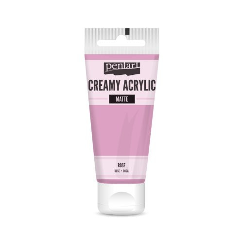 Krémová akrylová barva matná PENTART 60 ml RŮŽOVÁ