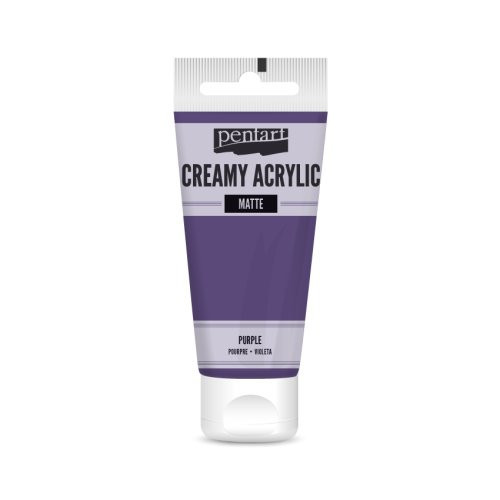 Krémová akrylová barva matná PENTART 60 ml PURPUROVÁ