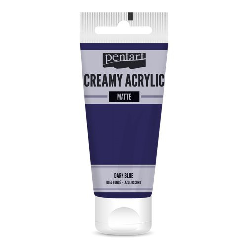 Krémová akrylová barva matná PENTART 60 ml TMAVĚ MODRÁ