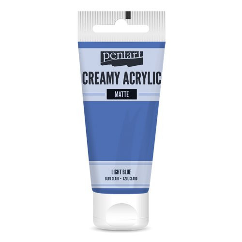 Krémová akrylová barva matná PENTART 60 ml SVĚTLÁ MODRÁ