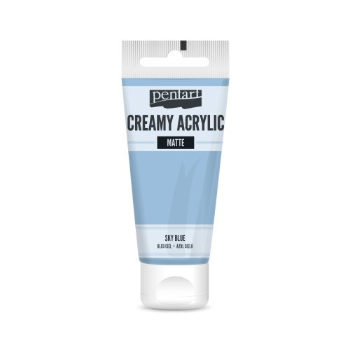 Krémová akrylová barva matná PENTART 60 ml NEBESKÁ MODRÁ