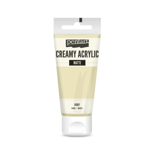 Krémová akrylová barva matná PENTART 60 ml SLONOVINOVÁ