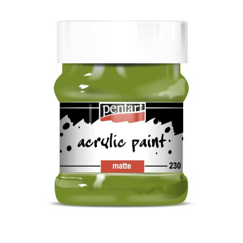 Akrylová barva matná PENTART 230 ml OLIVOVÁ
