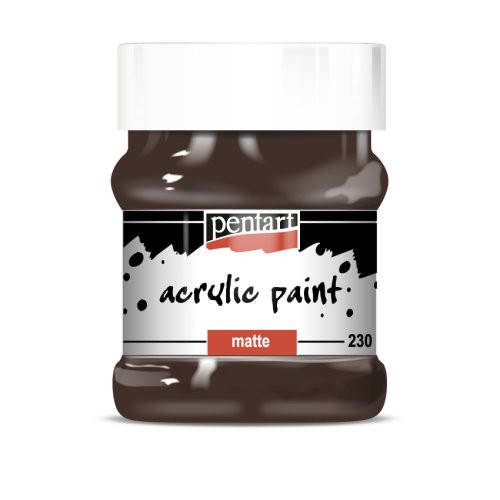 Akrylová barva matná PENTART 230 ml TMAVĚ HNĚDÁ
