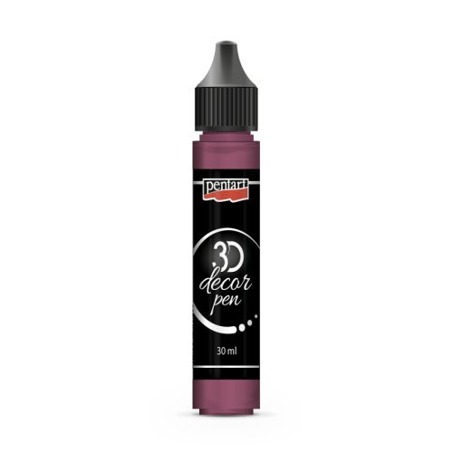 3D Decor pen transparentní PENTART 30 ml RUBÍNOVÁ ČERVENÁ