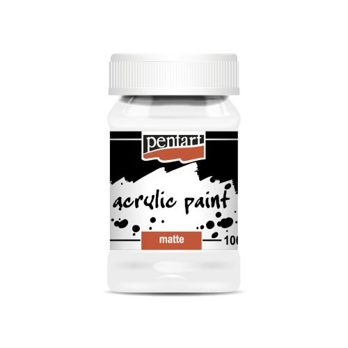 Akrylová barva matná PENTART 100 ml TITANOVÁ BÍLÁ