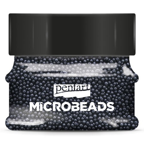 Korálky skleněné MICROBEADS PENTART 40 g ČERNÁ