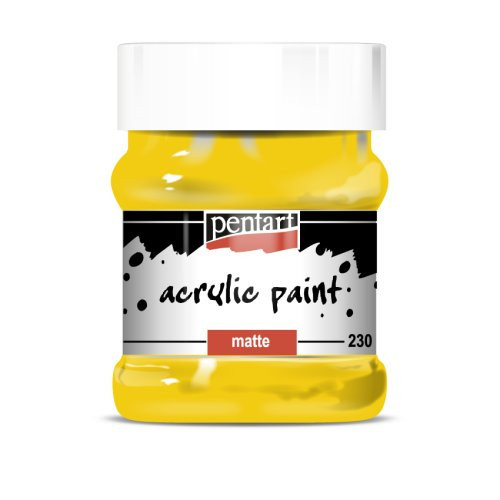 Akrylová barva matná PENTART 230 ml SLUNEČNÍ ŽLUTÁ