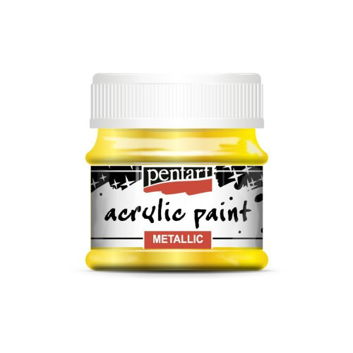 Akrylová barva metalická PENTART 50 ml ŽLUTÁ