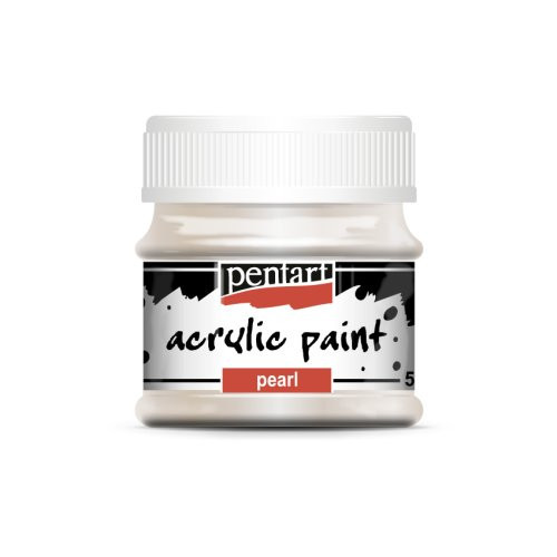 Akrylová barva perleťová PENTART 50 ml BÍLÁ