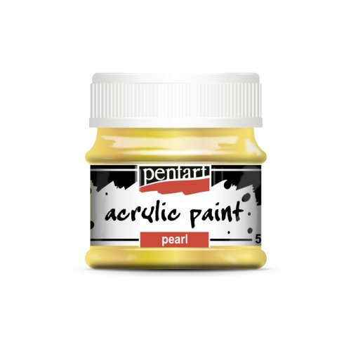 Akrylová barva perleťová PENTART 50 ml ŽLUTÁ