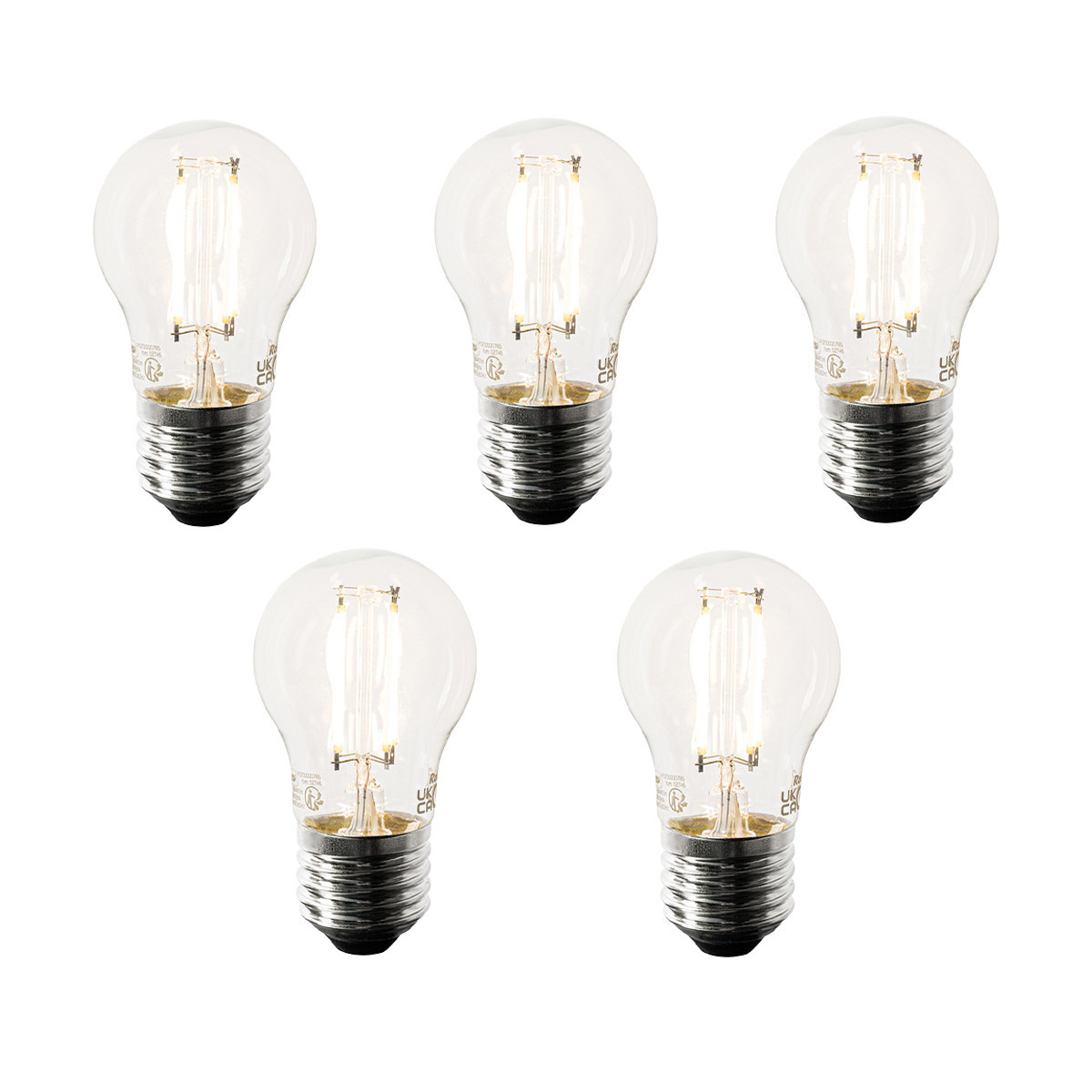 Sada 5 ks Smart E27 stmívatelná v Kelvinově LED žárovce P45 4,5W 470 lm 1800-4000K
