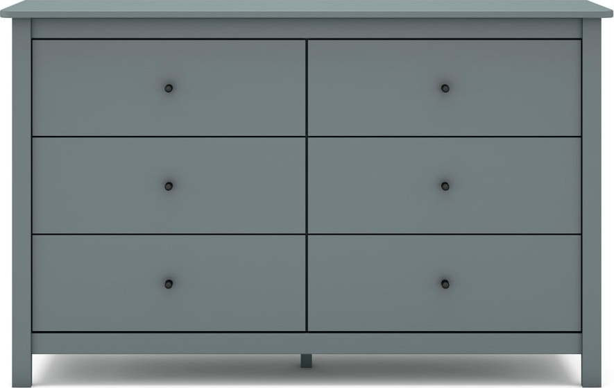 Zelenošedá nízká komoda z borovicového dřeva 130x80 cm Misti – Marckeric