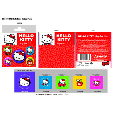 Set odznaků Hello Kitty