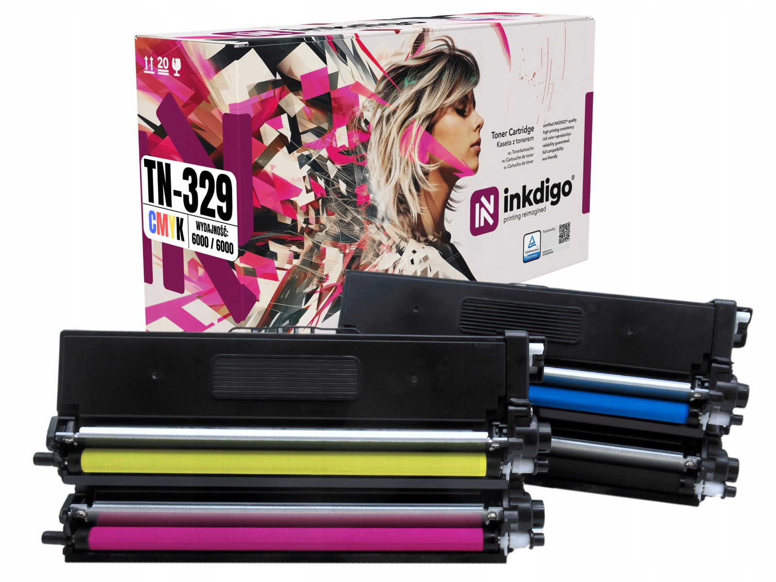 4x Náhradní Toner TN-329 Pro Tiskárnu Brother DCP-L8450CDW HL-L8350CDW