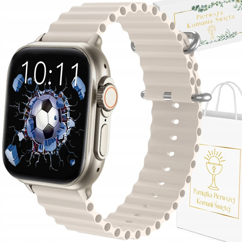 Hodinky Chytré Hodinky Svaté Přijímání Rubicon RNCF17 Béžové Rozhovory Sport Hudba Kroky