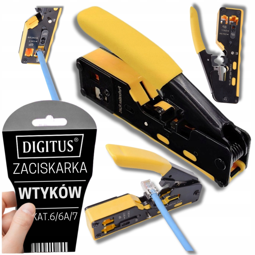 Svorka Průchozích Zástrček RJ45 KAT.5E KAT.6 KAT.6A KAT.7 Pass Through