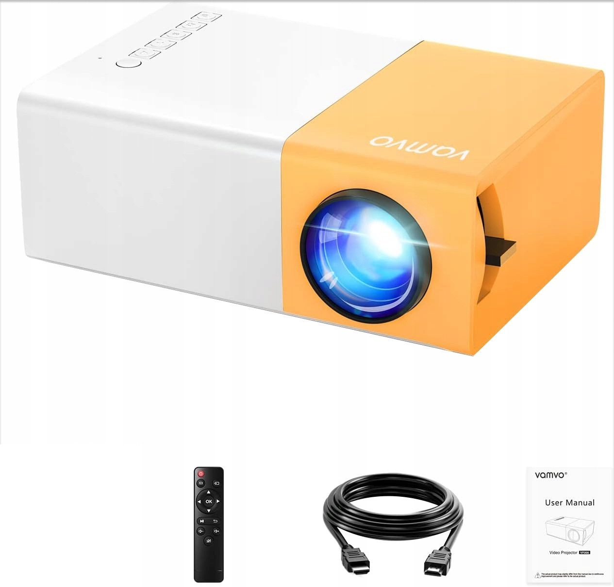 Mini projektor Vamvo VF200 Pro Full Hd 1080p s chytrým telefonem/tabletem/notebookem