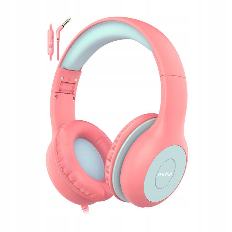 2 x EarFun Kids K1 Drátová Sluchátka do uší pro děti Jack Mikrofon Ro