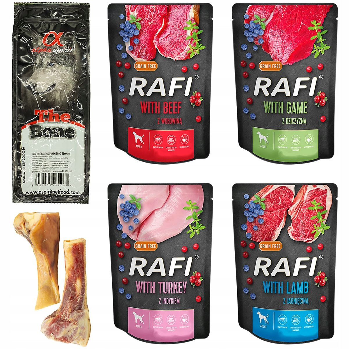 Rafi Dog 10 × 300 g - krůtí