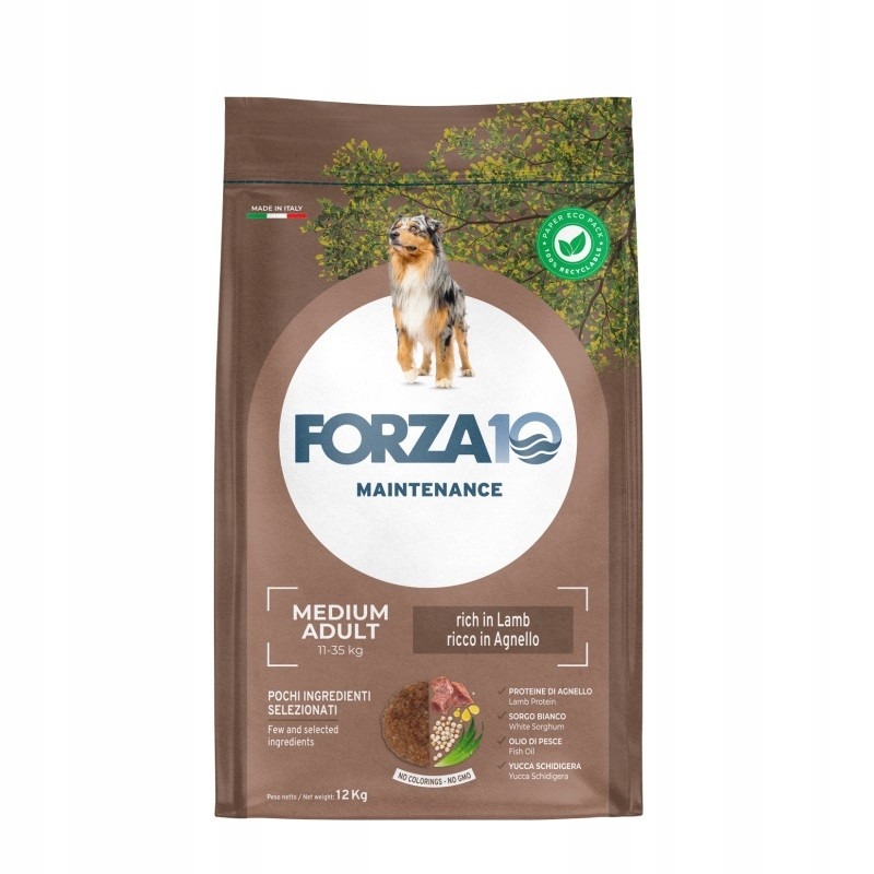 Forza 10 Maintenance Medium jehněčí & rýže - 12 kg