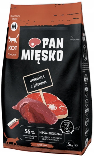 Pan Mięsko Cat hovězí a jelení Medium - 5 kg
