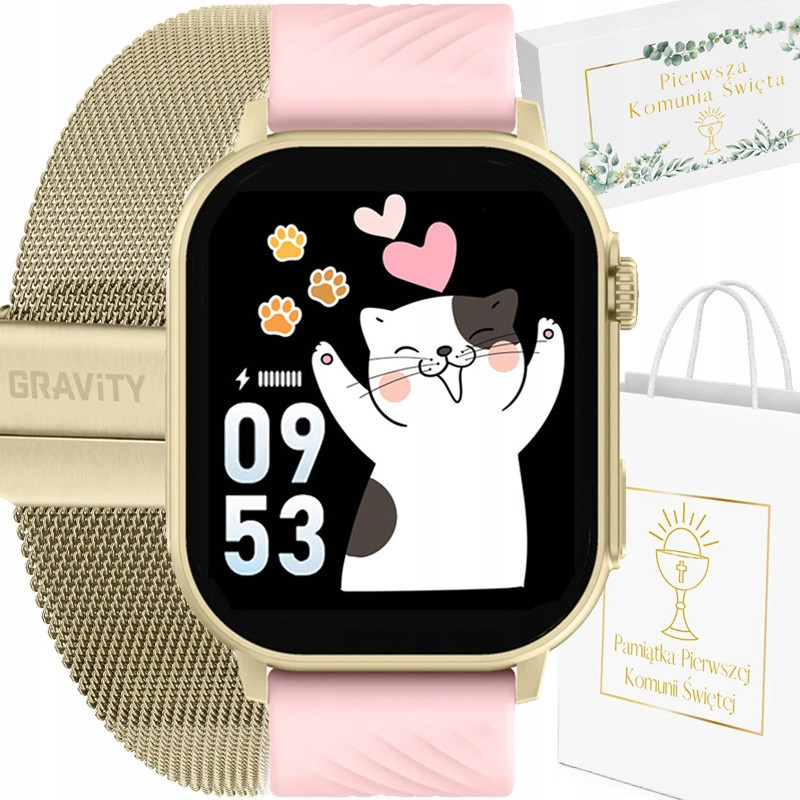 Dětské hodinky Svaté Přijímání Chytré Hodinky Gravity 2 Řemínky Hovory Hudba Kroky